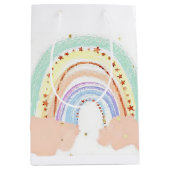 Regenbogen und Sterne Mittlere Geschenktüte (Vorderseite)