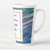 Regenbogen und Sterne - Motivierend blaue Latte Ta Milchtasse (Rechts)