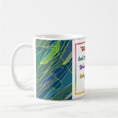 Regenbogen und Sterne - Motivierend blaue Tasse (Links)