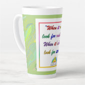 Regenbogen und Sterne - Motivierend grüne Latte Ta Milchtasse (Linke Ecke)