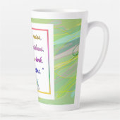 Regenbogen und Sterne - Motivierend grüne Latte Ta Milchtasse (Rechts)