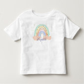 Regenbogen und Sterne personalisiert Kleinkind T-shirt (Vorderseite)