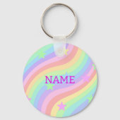 Regenbogen und Sterne Schlüsselanhänger (Vorderseite)