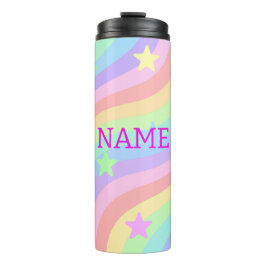 Regenbogen und Sterne Thermosbecher