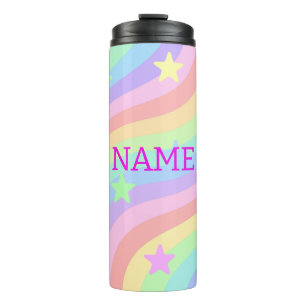 Regenbogen und Sterne Thermosbecher