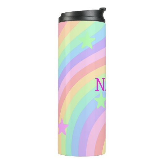 Regenbogen und Sterne Thermosbecher (Nach links gedreht)