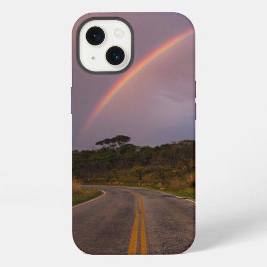 Regenbogen und Straße iPhone Hülle (Rückseite)