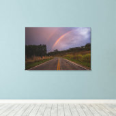 Regenbogen und Straße Leinwanddruck (Insitu (Holzboden))