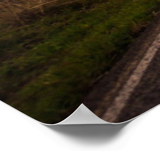 Regenbogen und Straße Poster (Ecke)