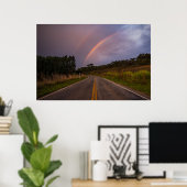 Regenbogen und Straße Poster (Heimbüro)