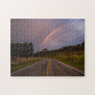 Regenbogen und Straße Puzzle