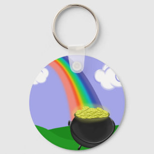 Regenbogen und Topf GoldSchlüsselanhänger Schlüsselanhänger