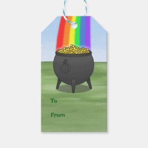 Regenbogen und Topf voller Gold Geschenkanhänger