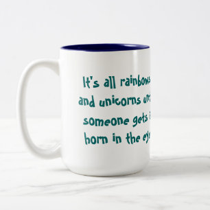 Regenbogen-und Unicorns-Kaffee-Tasse Zweifarbige Tasse