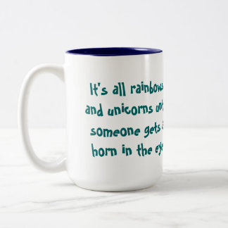Regenbogen-und Unicorns-Kaffee-Tasse Zweifarbige Tasse