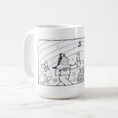 Regenbogen-und Unicorns-Tasse Kaffeetasse (Vorderseite Links)