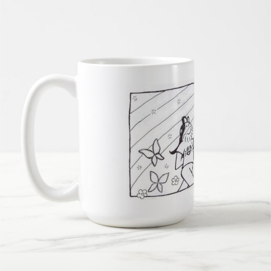 Regenbogen-und Unicorns-Tasse Kaffeetasse (Links)