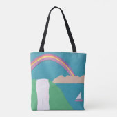 Regenbogen und Wasserfall Totbeutel Tasche (Rückseite)