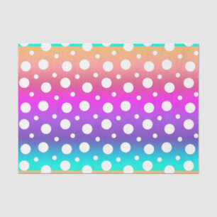 Regenbogen und weiße Punkte (Design 17 Lila Serie) Seidenpapier