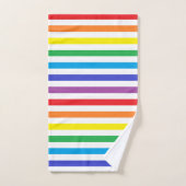 Regenbogen und weiße Streifen Badhandtuch Set (Handtuch)
