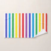 Regenbogen und weiße Streifen Badhandtuch Set (Handtuch)
