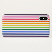 Regenbogen und weiße Streifen Case-Mate iPhone Hülle (Rückseite (Horizontal))