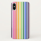 Regenbogen und weiße Streifen Case-Mate iPhone Hülle (Rückseite)