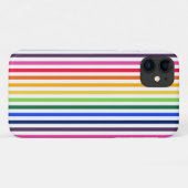 Regenbogen und weiße Streifen Case-Mate iPhone Hülle (Rückseite (Horizontal))