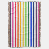 Regenbogen und weiße Streifen Decke (Vorderseite Vertikal)