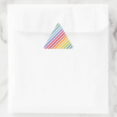 Regenbogen und weiße Streifen Dreieckiger Aufkleber (Tasche)