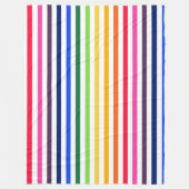 Regenbogen und weiße Streifen Fleecedecke (Vorderseite)