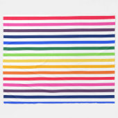 Regenbogen und weiße Streifen Fleecedecke (Vorderseite (Horizontal))