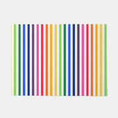 Regenbogen und weiße Streifen Fußmatte (Vorderseite)