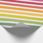 Regenbogen und weiße Streifen Geschenkpapier (Ecke)