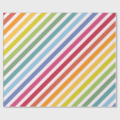 Regenbogen und weiße Streifen Geschenkpapier (Flach)