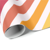 Regenbogen und weiße Streifen Geschenkpapier (Rolleneckpunkt)