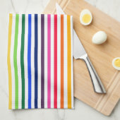 Regenbogen und weiße Streifen Geschirrtuch (Viertel Falte)