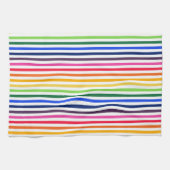Regenbogen und weiße Streifen Geschirrtuch (Horizontal)