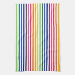 Regenbogen und weiße Streifen Geschirrtuch