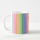 Regenbogen und weiße Streifen Kaffeetasse (Links)