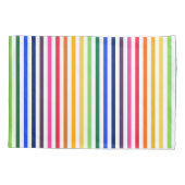Regenbogen und weiße Streifen Kissenbezug (Rückseite)