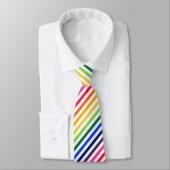 Regenbogen und weiße Streifen Krawatte (Gebunden)