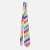 Regenbogen und weiße Streifen Krawatte (Rückseite)