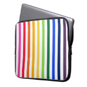 Regenbogen und weiße Streifen Laptopschutzhülle (Vorderseite Links)
