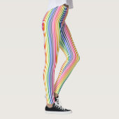 Regenbogen und weiße Streifen Leggings (Rechts)