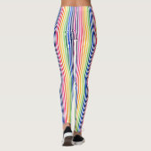 Regenbogen und weiße Streifen Leggings (Rückseite)