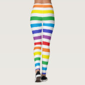Regenbogen und weiße Streifen Leggings (Rückseite)
