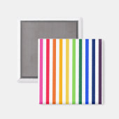 Regenbogen und weiße Streifen Magnet (Vorderseite/Rückseite)