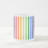 Regenbogen und weiße Streifen Mattglastasse (Mittel)