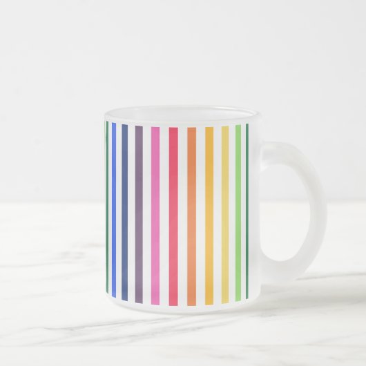 Regenbogen und weiße Streifen Mattglastasse (Rechts)